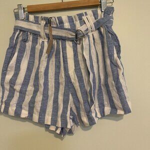New Striped Linen Shorts